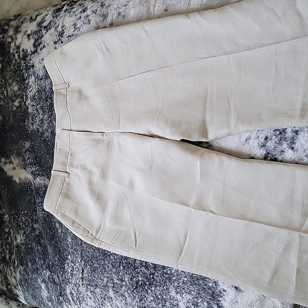 Loft linen wide leg pants